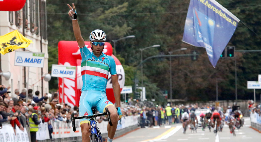 Vincenzo Nibali all'arrivo della recente Tre Valli Varesine © Bettiniphoto