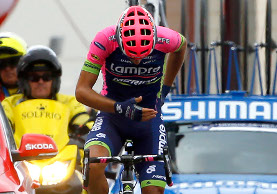 La tredicesima tappa si conclude a Tarazona con la vittoria in solitaria di Nelson Oliveira © Bettiniphoto
