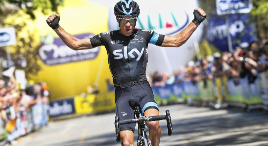 Richie Porte giunge solitario a Brentonico © Bettiniphoto