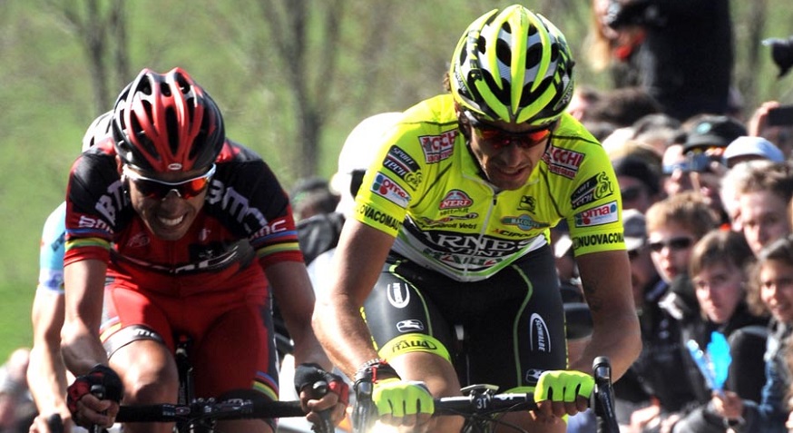 Filippo Pozzato e Alessandro Ballan al Giro delle Fiandre 2012 © Graham Watson