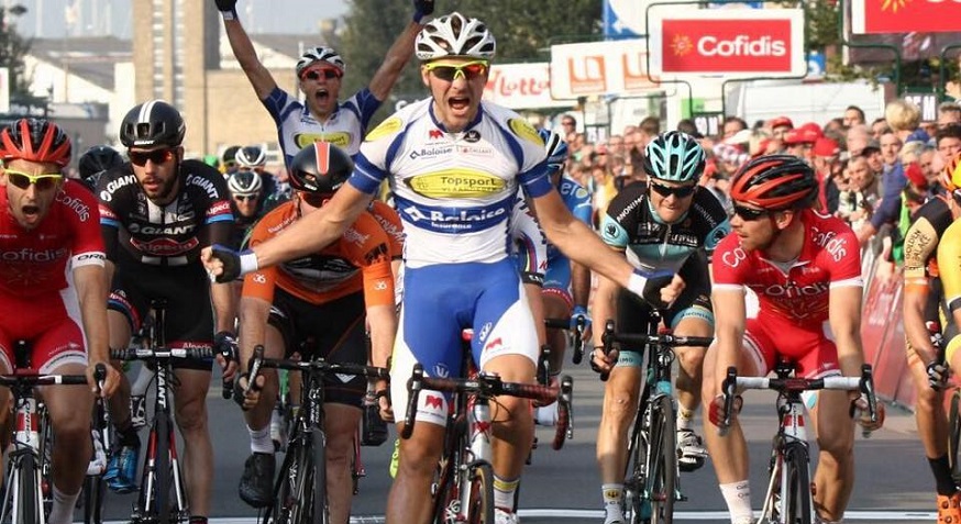 Edward Theuns vince ed esulta nella terza tappa del Tour de l'Eurométropole © Facebook