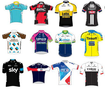 Alcune nuove maglie del World Tour © Twitter
