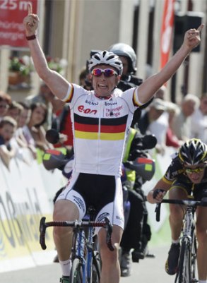 "John Degenkolb vittorioso in Turingia in maglia di Campione Tedesco - Foto Thueringenrundfahrt.de