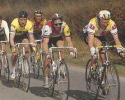 Fignon impegnato nella Freccia Vallone del 1986