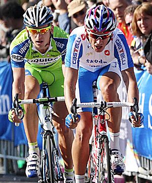 Filippo Pozzato davanti a Maciej Bodnar nell'Herald Sun World Classic - Foto www.heraldsun.com.au