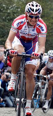 Filippo Pozzato durante il Giro delle Fiandre © Bettiniphoto