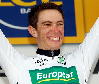 Pierre Rolland, maglia bianca del Tour e grande promessa del ciclismo francese © Bettiniphoto