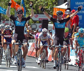 Festa grande per il Team Sky con Ben Swift e Greg Henderson ad Adelaide © www.teamsky.com