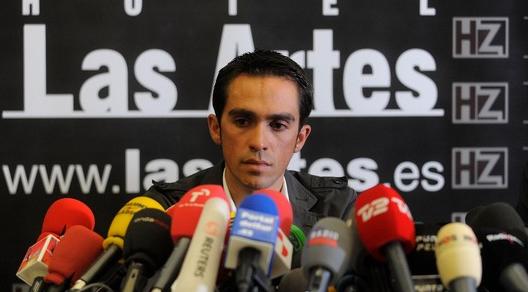 Alberto Contador durante la conferenza stampa tenuta all'Hotel de las Artes di Pinto © Getty Images