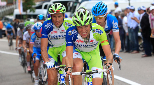 La Liquigas al lavoro per Basso sull'Alpe di Pampeago © Bettiniphoto