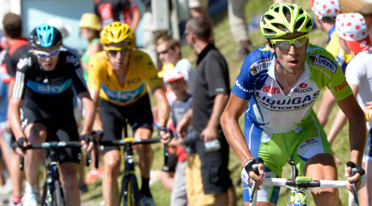 Vincenzo Nibali è stato l'unico a provare a mettere in difficoltà la coppia Sky Wiggins-Froome © Bettiniphoto