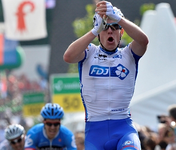 Arnaud Démare, bravissimo vincitore della tappa di Buochs al Tour de Suisse © Bettiniphoto