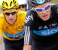 Bradley Wiggins e Chris Froome in maglia Sky. Sono loro gli ultimi due vincitori del Tour de France © skysports.com