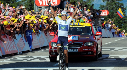 Nairo Quintana, vincitore a Semnoz, si è issato al secondo posto della classifica del Tour 2013 © Bettiniphoto