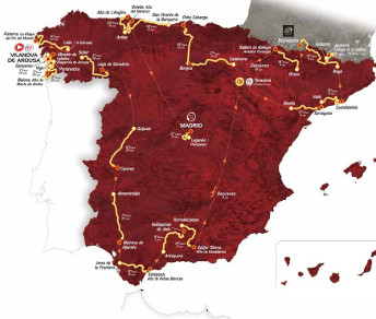 La planimetria della Vuelta a España 2013 © www.lavuelta.es