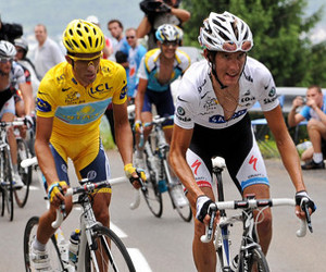 Duella con Contador al Tour 2009 © Jasper Juinen/Getty Images Europe