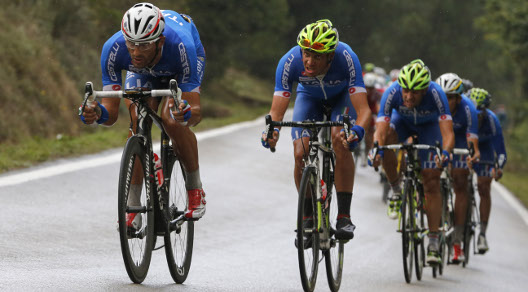 La Nazionale azzurra in azione sul tracciato di Ponferrada © Bettiniphoto