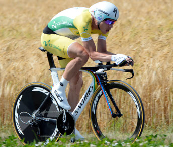 Tony Martin in azione nella cronometro di Worb © Bettiniphoto