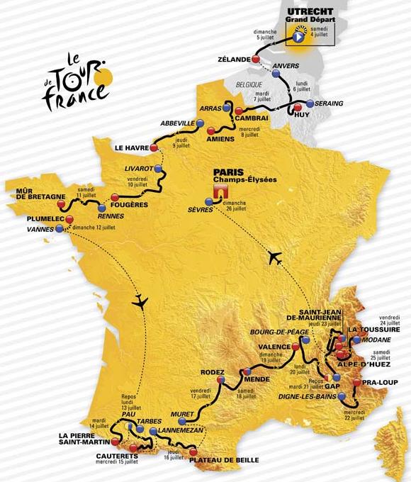 La planimetria del Tour de France 2015