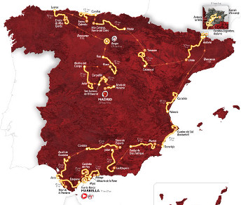 La planimetria della Vuelta a España 2015 © lavuelta.com